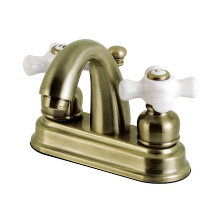 Kingston Brass KB5613PX Restoration 4" Centerset Bathroom Faucet, Antique Brass KB5613PX
